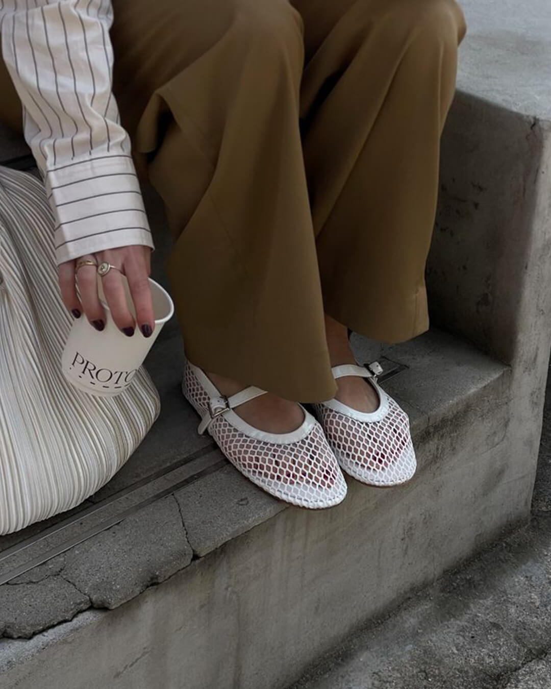 Margaux Ballerinas aus Netzstoff