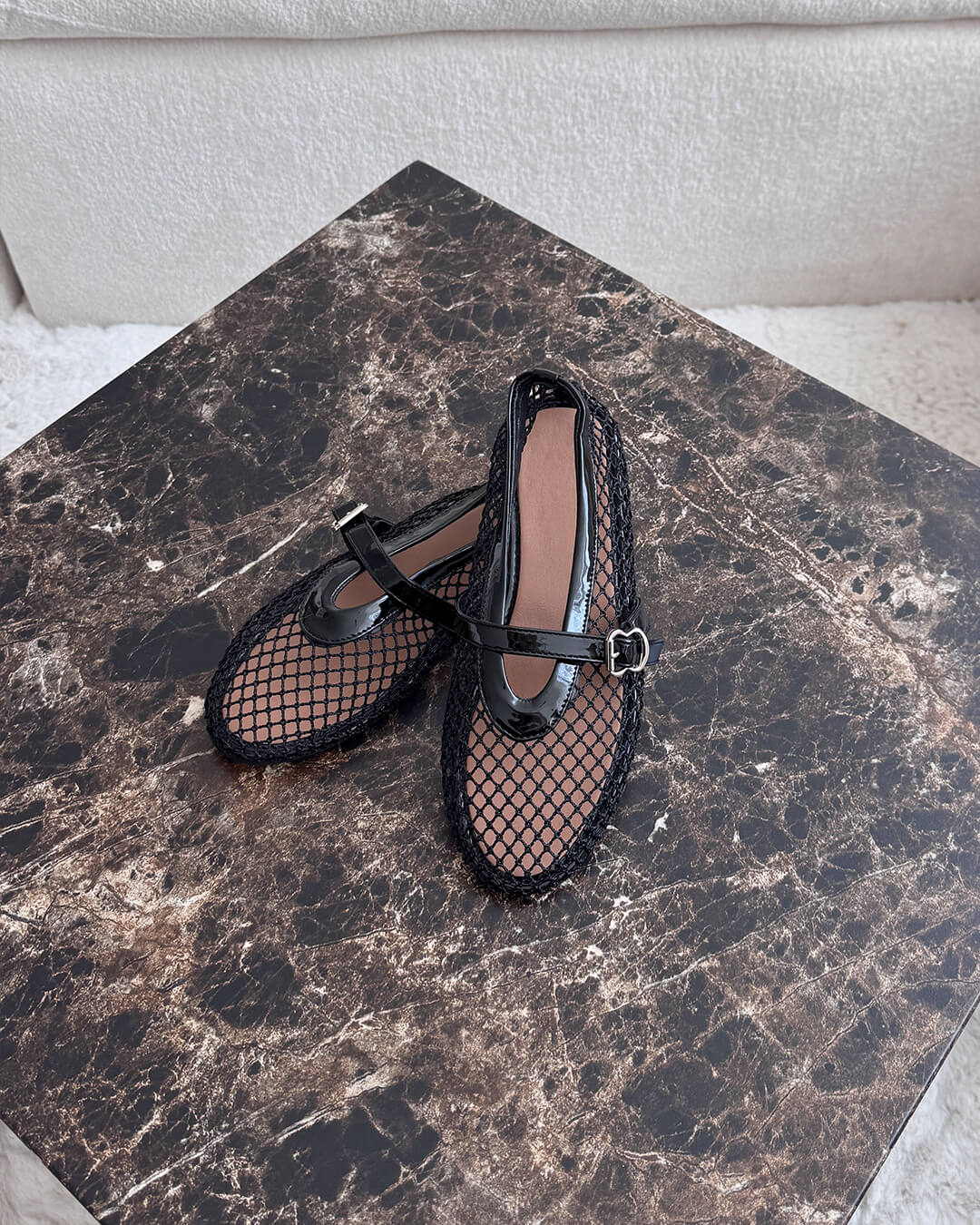 Margaux Ballerinas aus Netzstoff