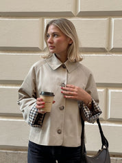 Mia | Minimal Button-Up Trench Coat