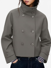Clara | Blend High-Neck Short Coat